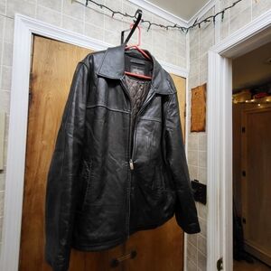 Dockers Men's Black Leather Jacket